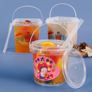 China Water ISO9001SGS Certified Empty Plastic Bucket for Fruit Yogurt Milk Tea Packaging factory