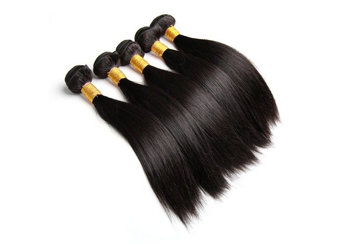 Brazilian Virgin Human Hair Extensions Silky Straight 10 Inch 20 Inch 30 Inch Soft Touch