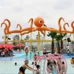Customized 8m Height Octopus Spray For Aqua Water Playground Equipment