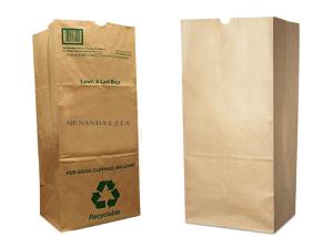 China Garbage Brown Waxed Kraft Paper Bags 100% Biodegradable Disposable Compostable factory