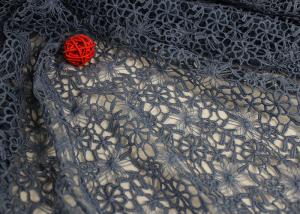 China Flower Dying Lace Fabric Water Soluble Polyester Guipure Lace Fabric By The Yard factory