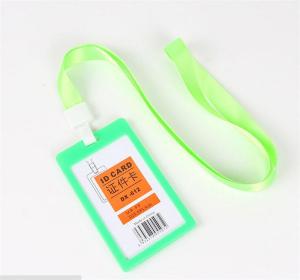 China Multi Color ID Card Accessories Vertical Credit Card Holder With Lanyard Badged Reel factory