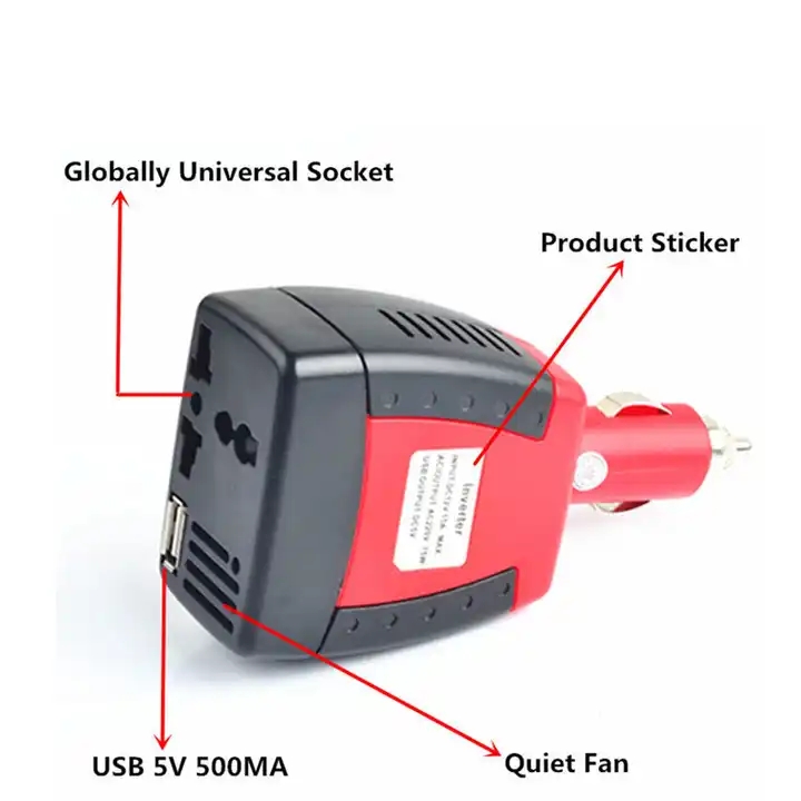 Smart Quick Usb Charger 24V Dc To 220V Ac 75W Car Inverter Regenerative Braking Electric 75W Car Power Inverter With Usb