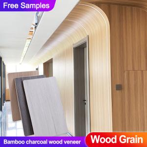 China Factory Direct Sales Bamboo Charcoal Wood Veneer Bamboo Wood Fiber TV Background Wall factory