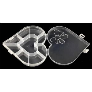 Compartment Clear Plastic Storage Box With Removable Dividers, Slots Adjustable