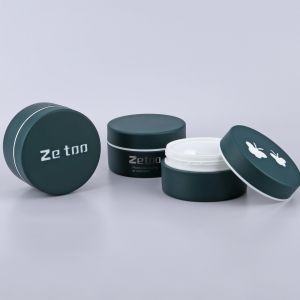 100ml PP Cream Jar Round Custom Cream Jar Green / Red With Butterfly Pattern Cap