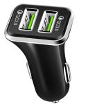 36W Dual USB Car Charger QC 3.0 Portable Phone Type C Fast Car Charger
