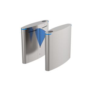 AC100V Automatic Flap Barrier Turnstile 10mm Acrylic Face Recognition 100W