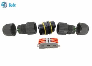 China 2 3 Pins 2 Channel 250V 24A Waterproof Cable Connectors M25 Quick Wiring Screwless factory