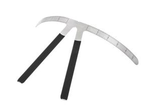 China Stainless Steel Eyebrow Microblading Ruler Three Point Positioning Makeup Permanent Stencil Shaper factory