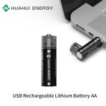 Customized Rechargeable USB Battery , AA 02 1.5v Type C Double Aa Rechargeable