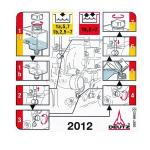 Engine Marking Plate 02979902 0297 9902 2979902 and Maintenance Plate 03120359