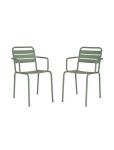 Modern Design AJUNION Metal Steel Garden Seating Armchairs in H85 x W52 x D47cm