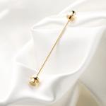 Average Yellow Custom Metal Accessories Collar Pin for Luxury Men's Suit