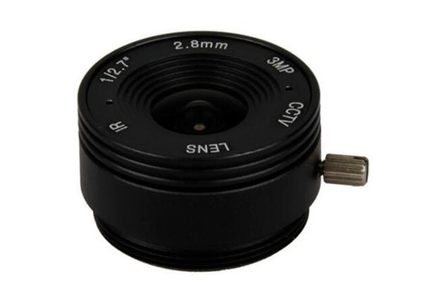 1/2.7" 2.8mm F2.0 3Megapixel CS mount 130degree wide angle lens, CS lens for