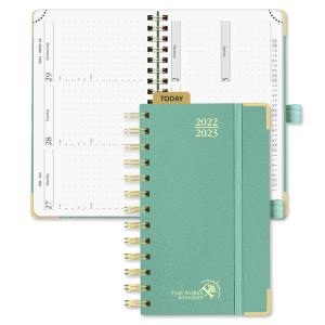 China Mint Green 2023 Hardcover Weekly Planner With Robust Medal Binding factory