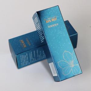 China C1S White Cardboard Glossy Lamination Cosmetic Box Packaging Foldable Printed factory