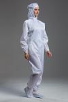 Anti Static autoclavable ESD cleanroom garment hooded coverall white color with