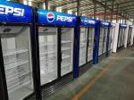 Commercial Double Glazed Glass Door Freezer Direct Cooling For Family Supermarke