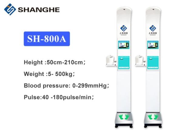 Ultrasonic Digital Height Weight BMI Blood Pressure Machine With Window 10