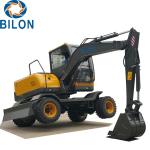 Easy Operation Road Builder Excavator 7 Ton Wheel Excavator Rubber Tire