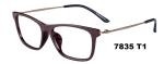 Unisex Prescription Eyeglass Frames , Metal Temple Plastic Optical Square Frames