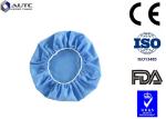Clear Round Surgical Scrub Caps Food Industry Lightweight Blue Color 60x14cm
