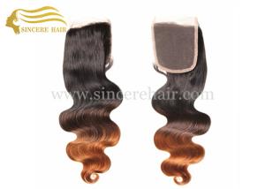 China 20&quot; Ombre Hair Extensions Lace Clouser for sale, 50 CM Body Wave Ombre Virgin Remy Human Hair Clouser For Sale factory