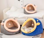 2-In-1 Round Cat House For Indoor Cats Clearance Cushioned Pillow