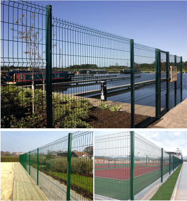 Outdoor Decorative Metal 3mm Plastic Coated Wire Fencing 3d Bending Curved Panel