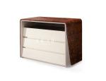 High Gloss Veneer Leather Design Modern Wooden 3 Drawer Chest W006B12A