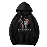 Jacquard Letters Leisurer Tuck Stitch Women'S Pullover Hoodies