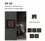 RS485 Push Button Wall Switch Aluminum Integrated Style Rose Gold Color