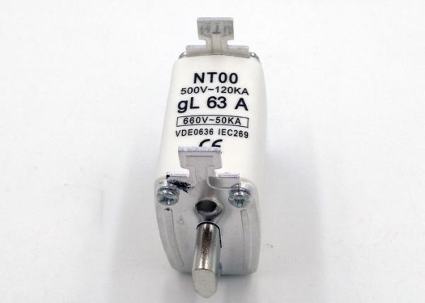 China GL Grade 500V HRC Fuse And Fuse Holder 63A For Circuit Breaker factory