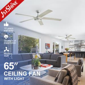China Big Room 65 Inches 5 Blades LED Ceiling Fan with Remote Control and 110-240V/50Hz-60Hz factory