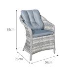 Outdoor Furniture Set with Round Dining Table AJUNION 4 Seat Weatherproof Weave