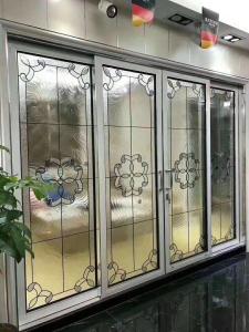 China patina came decorative beveled glass for Aluminum sliding door thickness 1&quot; factory