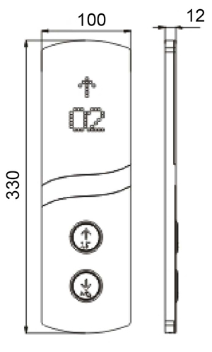 ABS Black Shell Dot Matrix Elevator Cop Lop for Lift Spare Parts