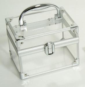 China portable aluminum cosmetic display case for nail beauty,guangdong luggage factory