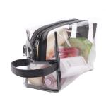 Water Resistant Zipper Transparent Mens Shaving Bag For Travel