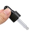 18/410 plastic oil dropper 5ml 3ml Ribbed Closure Silicon Teat Glass Bulb