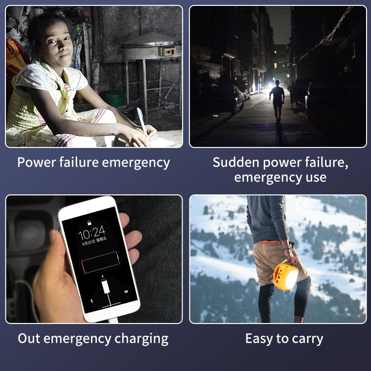 Solar Lighting With Led Bulb Portable Solar Power System Emergency LED With