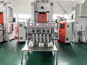 China High Output Mitsubishi PLC 13000KG Aluminium Foil Box Making Machine factory