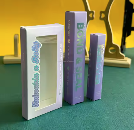 Custom White Paper Boxes for Mink Eyelashes Packaging