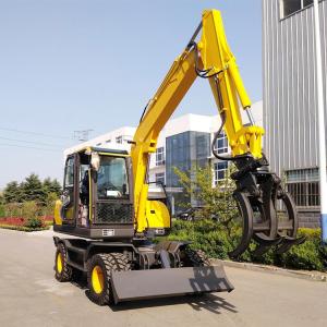 China Engineering Wheel Hydraulic Excavator Machine Digging Trenches Wheeled Digger factory
