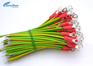 China 4 Inch 100mm 14AWG PVC Earth Bond Lead , PVC Jacket Wire Cable Assemblies factory