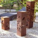 10W 12W Corten Steel Bollard Lights Rust Color Outdoor Decoration Lighting