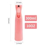 300ml Pink Cylindrical Smooth Plastic Bottle With Pink Spray For Spray Bottle
