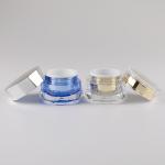 50g Clear Round Cream Empty Cosmetic Jars Hot Stamping Printing Options