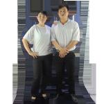 Blue Black 150g 96% Cotton 4% Conductive Fiber ESD T Shirts
